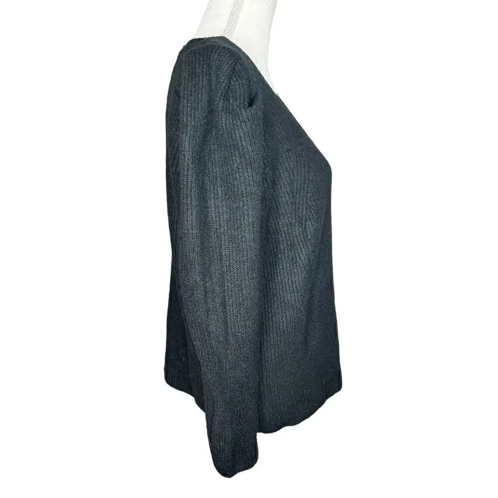 1.State Women's Black Puff Sleeve Cardigan Sweater Size 1X NWT!